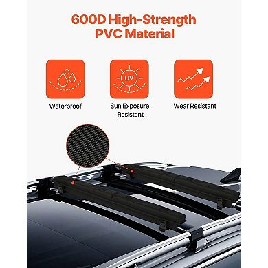 2 PCS Universal Soft Roof Rack Pads for Kayaks, Paddleboards, Surfboards, Snowboards