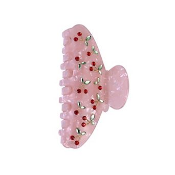 Emberly Acrylic Claw Clip With Red Stone Cherries