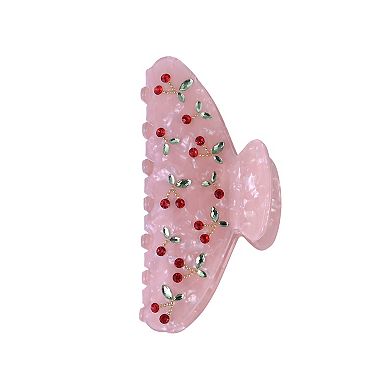 Emberly Acrylic Claw Clip With Red Stone Cherries