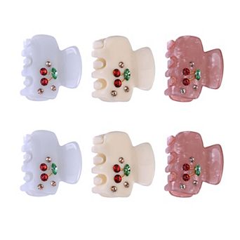Emberly 6-Pack Claw Clips With Stone Cherry Accents