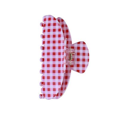 Emberly Gingham Acrylic Claw Clip
