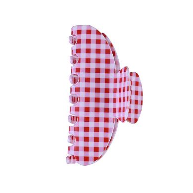 Emberly Gingham Acrylic Claw Clip