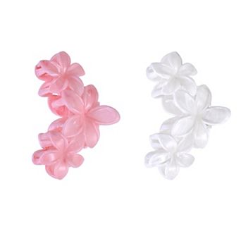 Emberly 2-Pack Flower Acrylic Claw Clips