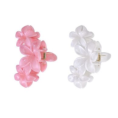 Emberly 2-Pack Flower Acrylic Claw Clips