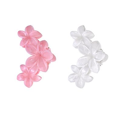 Emberly 2-Pack Flower Acrylic Claw Clips