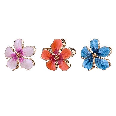 Emberly 3-Pack Enamel & Gold Tone Metal Claw Clips