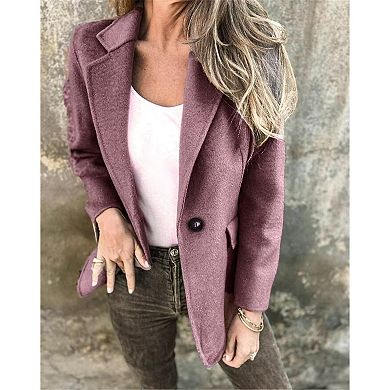 Coats for Women Fall Winter Long Sleeve Open Front Blazer Business Office Work Casual Coat
