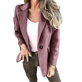 Coats for Women Fall Winter Long Sleeve Open Front Blazer Business Office Work Casual Coat