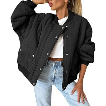 Women's Casual Quilted Jacket Warm Outerwear Aesthetic Down Elastic Coat Business Jacket In Trendy