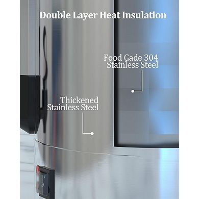 110 Cup Commercial Coffee Urn, 16l Large Capacity Coffee Maker w/Quick Infusion,304 Stainless Steel
