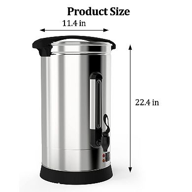 110 Cup Commercial Coffee Urn, 16l Large Capacity Coffee Maker w/Quick Infusion,304 Stainless Steel