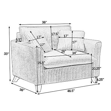 GOODSILO Cozy Single-Person Sofa Chair with Ergonomic Backrest and Soft Seat Cushion