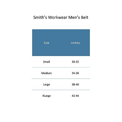 Smith's Workwear Men's Double Hole Work Belt with Roller Buckle