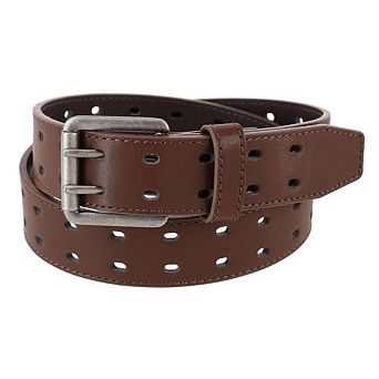 Smith's Workwear Men's Double Hole Work Belt with Roller Buckle
