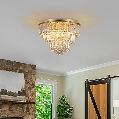 ELEMENT ACE Modern Luxury Crystal Ceiling Chandelier with Iron Frame