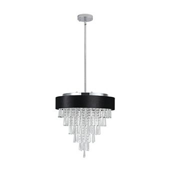 ELEMENT ACE Modern Crystal Chandelier with Adjustable Height and Anti-Glare Shade