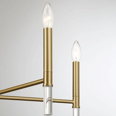 ELEMENT ACE Five Light Golden Brass Candle Style Chandelier Fixture