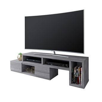 GOODSILO Expandable TV Stand Console with Adjustable Width and Storage Drawers