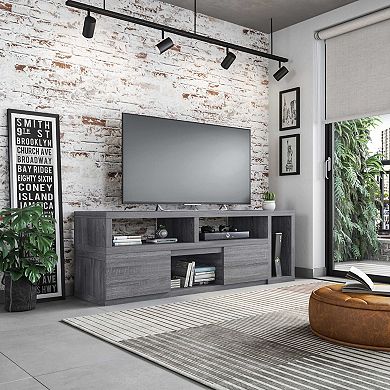 GOODSILO Expandable TV Stand Console with Adjustable Width and Storage Drawers