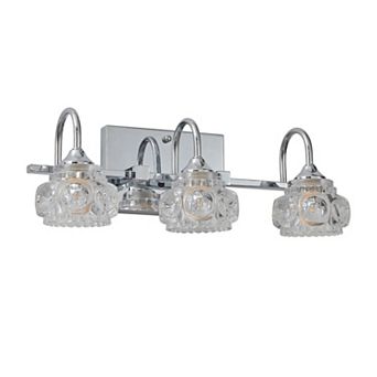 ELEMENT ACE Vintage Crystal Glass Vanity Light Fixture with Clear Glass Shades