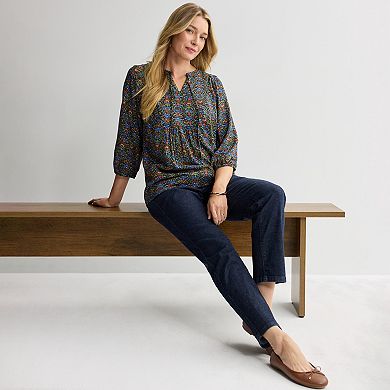 Women's Croft & Barrow® Tie-Front Blouse