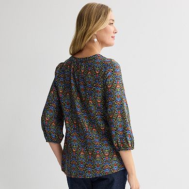 Women's Croft & Barrow® Tie-Front Blouse