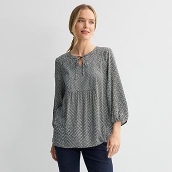 Women's Croft & Barrow® Tie-Front Blouse