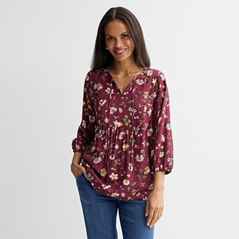 Women's Croft & Barrow® Tie-Front Blouse