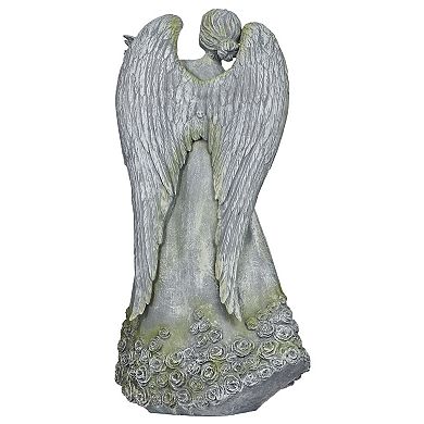 Roman Rose Angel with Dove Garden Statue Outdoor Decor
