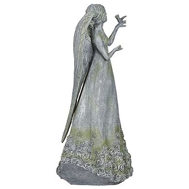 Roman Rose Angel with Dove Garden Statue Outdoor Decor