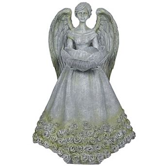 Roman Rose Angel Bird Feeder Outdoor Decor