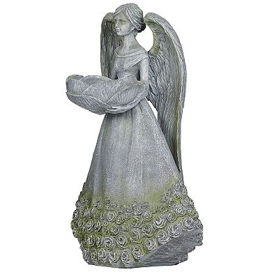 Roman Rose Angel Bird Feeder Outdoor Decor