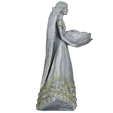 Roman Rose Angel Bird Feeder Outdoor Decor