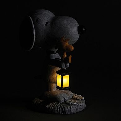 Roman LED Solar Snoopy 10.25-inch Garden Statue
