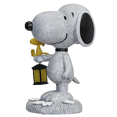 Roman LED Solar Snoopy 10.25-inch Garden Statue