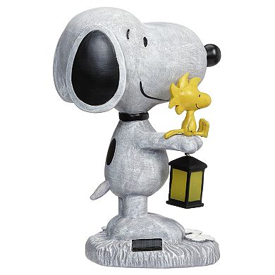 Roman LED Solar Snoopy 10.25-inch Garden Statue