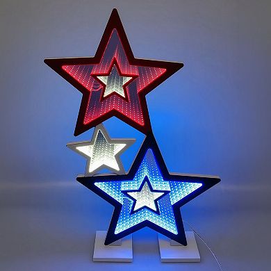 Roman LED Patriotic 3 Stars Light Decor