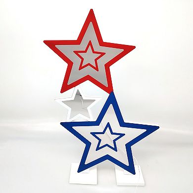 Roman LED Patriotic 3 Stars Light Decor