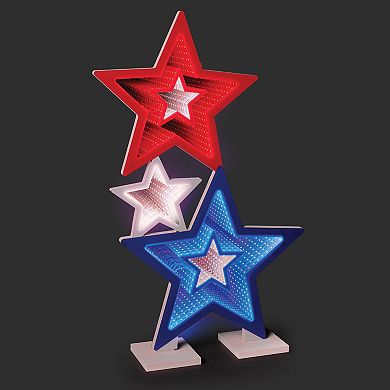 Roman LED Patriotic 3 Stars Light Decor