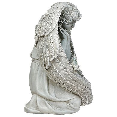 Roman Kneeling Angel Birdfeeder Outdoor Decor