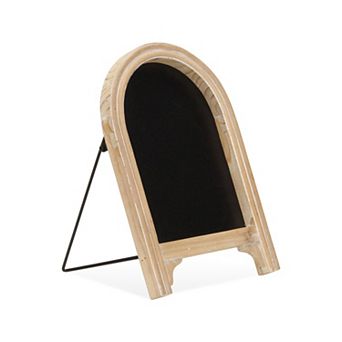 HomeRoots 12" Natural Wood Tabletop Easel Chalk Board