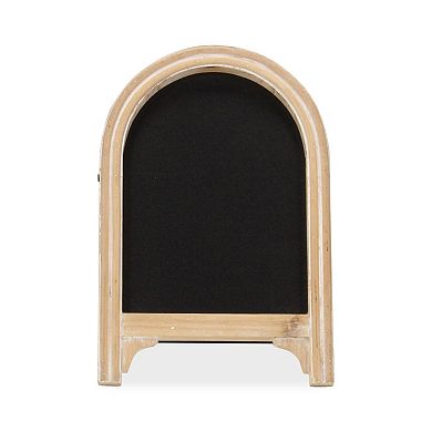 HomeRoots 12" Natural Wood Tabletop Easel Chalk Board