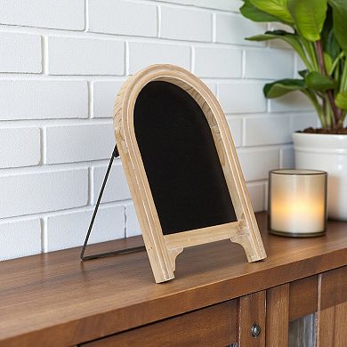 HomeRoots 12" Natural Wood Tabletop Easel Chalk Board