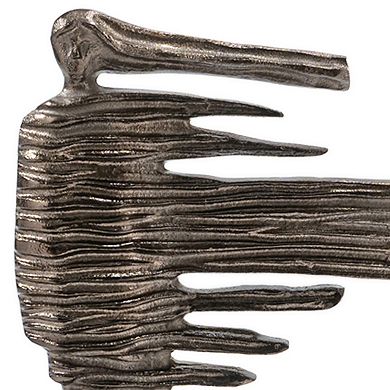 HomeRoots 12" Bronze Aluminum Blown Away Woman Tabletop Sculpture