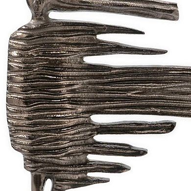 HomeRoots 12" Bronze Aluminum Blown Away Woman Tabletop Sculpture