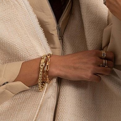 SHYMI 15mm Paper Clip Chain Bracelet — 18K Gold-Filled, Size 6