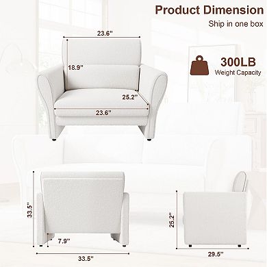 ANIXOL Sherpa Boucle Accent Chair