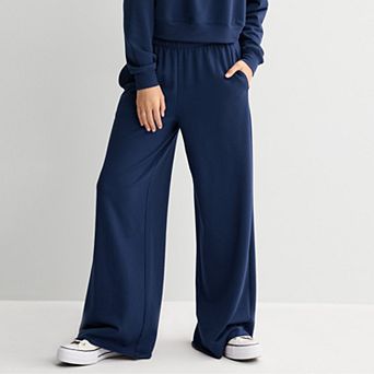 Juniors' SO® Bouncy Fleece Wide Leg Pants