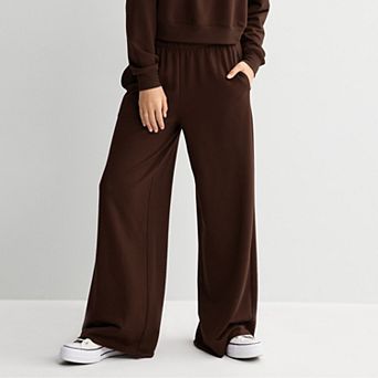 Juniors' SO® Bouncy Fleece Wide Leg Pants