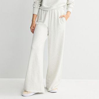 Juniors' SO® Bouncy Fleece Wide Leg Pants